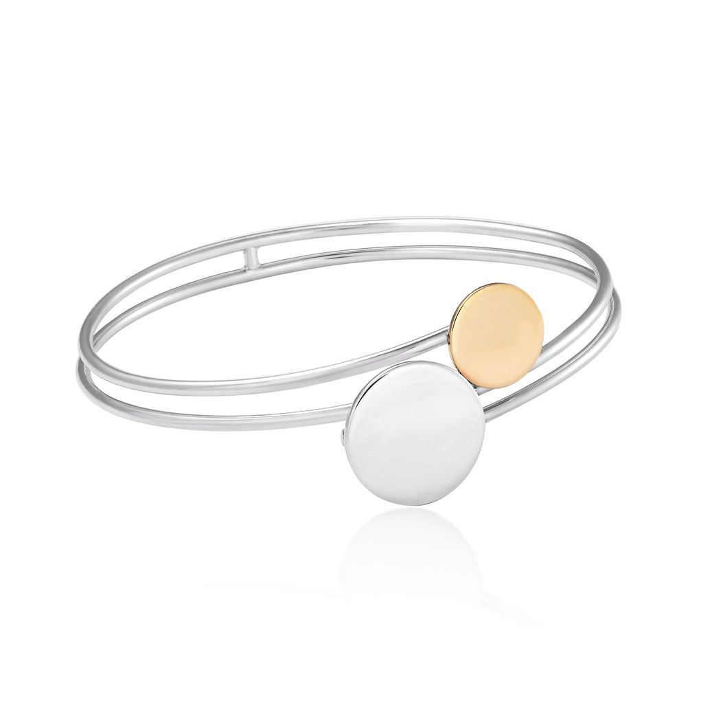 Boudica Silver and Gold Bangle