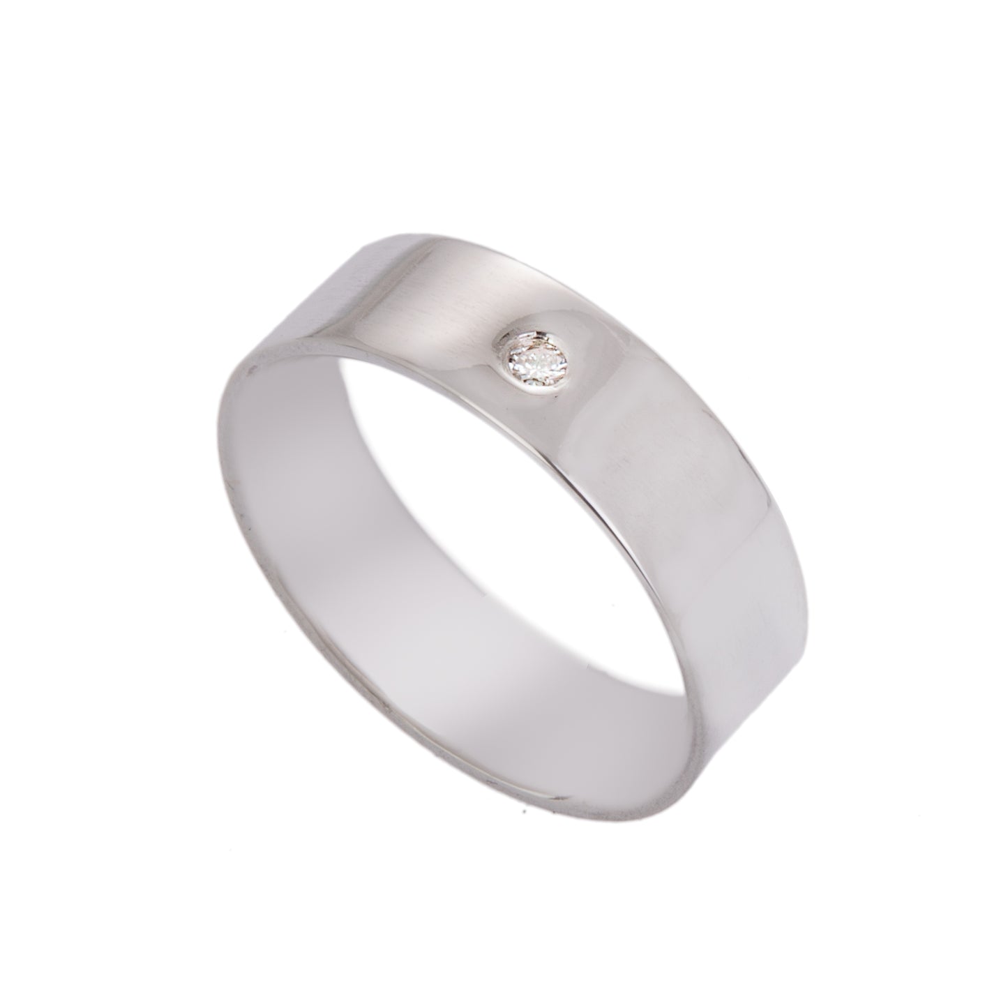 White Gold and Diamond Classic Wedding Ring