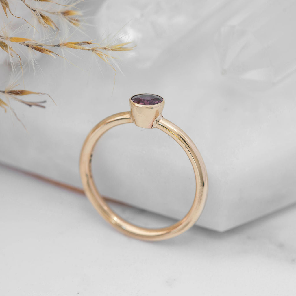 Gold with Ruby Nestle Ring