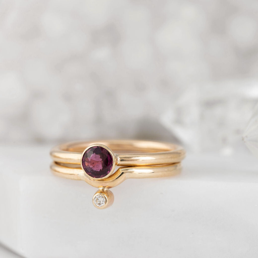 Gold with Ruby Nestle Ring