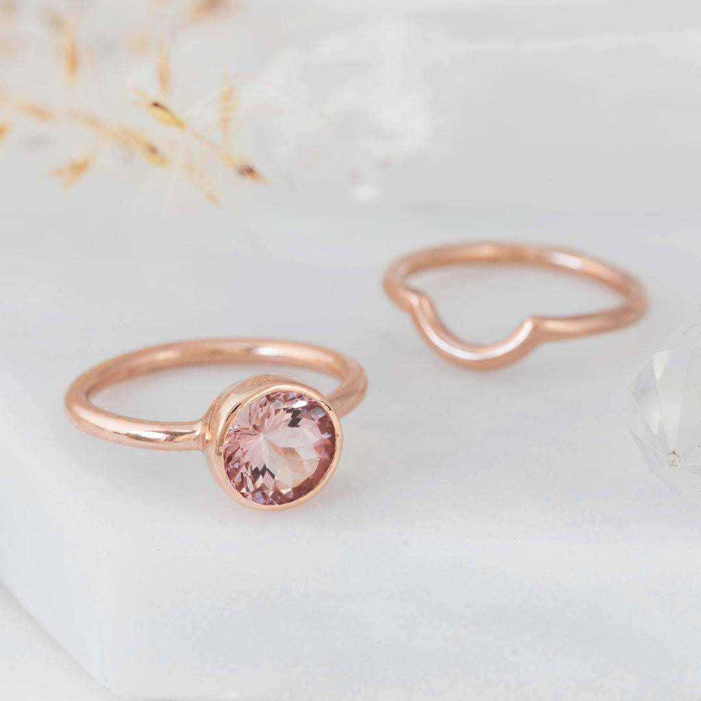 Rose Gold Nestling Wedding Ring