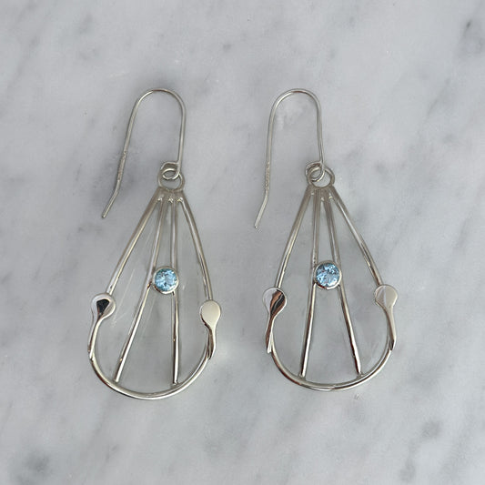 Tidal Race Sky Blue Topaz Earrings