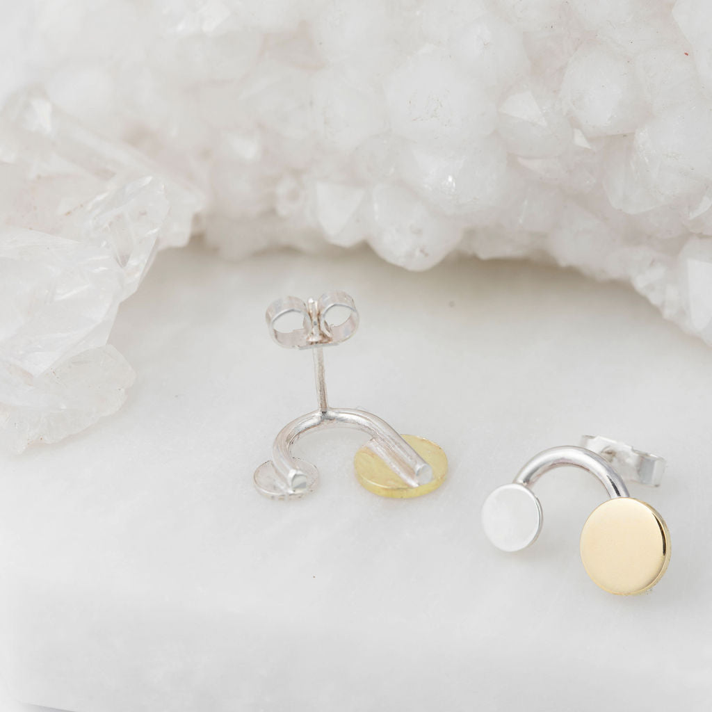 Boudica Silver and Gold Studs