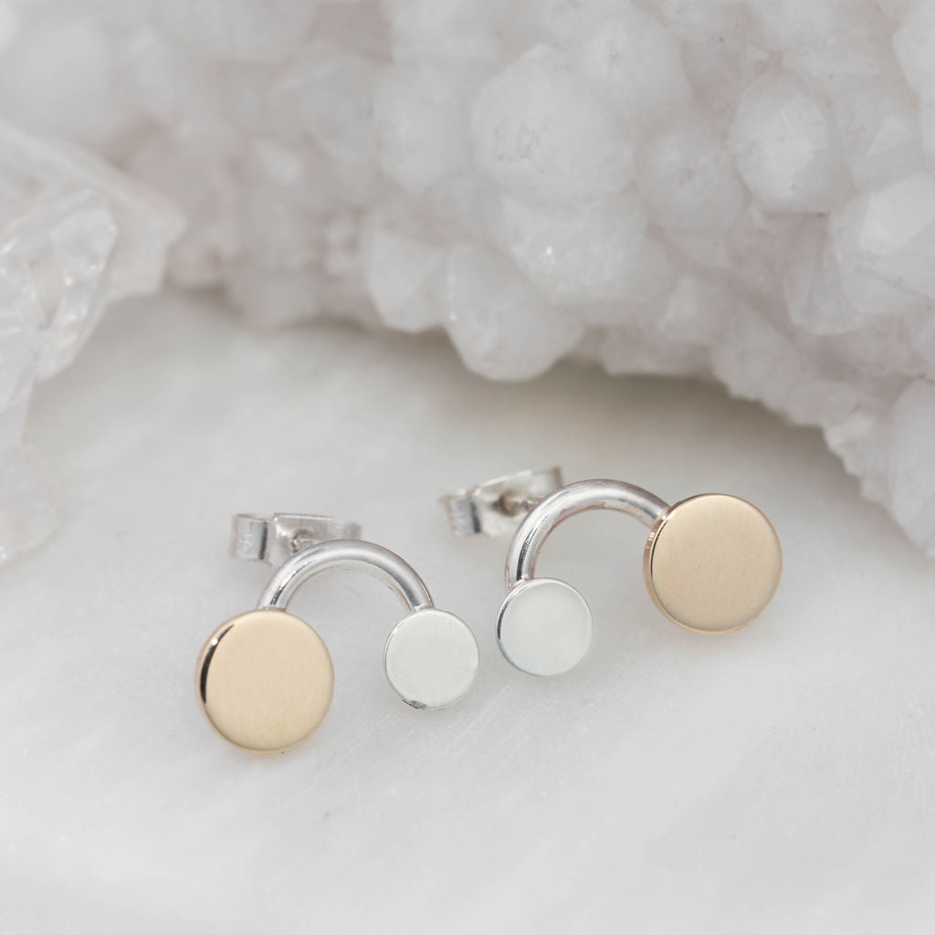 Boudica Silver and Gold Studs