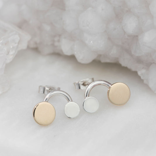 Boudica Silver and Gold Studs