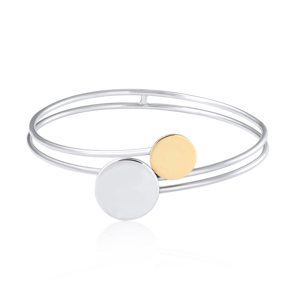 Boudica Silver and Gold Bangle