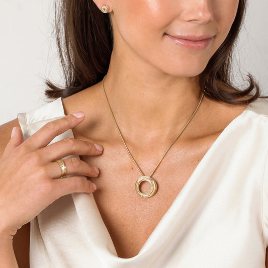 Large Wrapped Gold Pendant