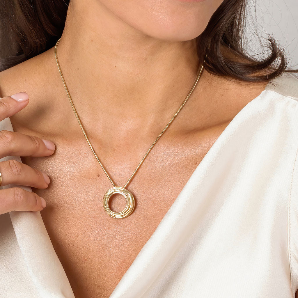 Large Wrapped Gold Pendant