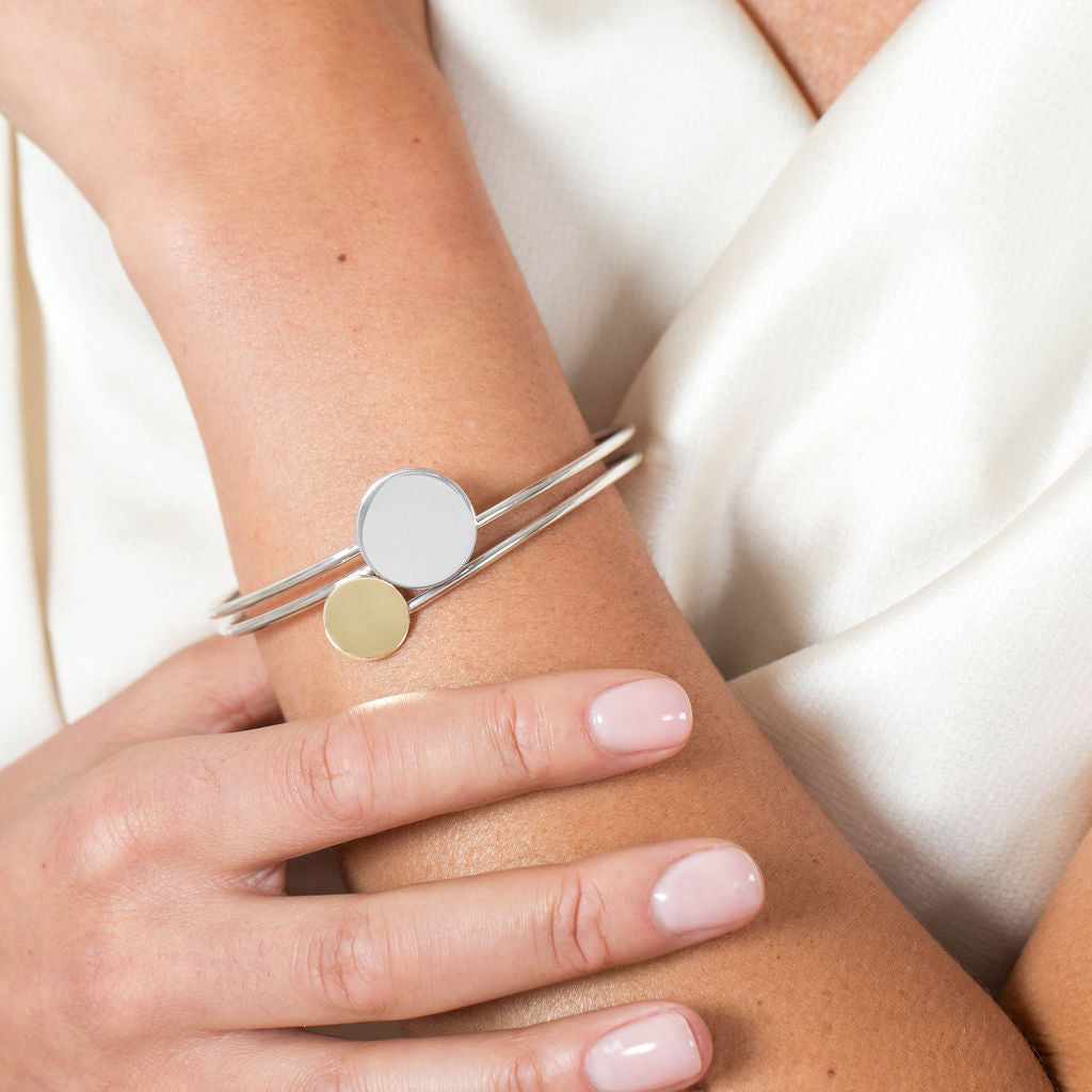 Boudica Silver and Gold Bangle