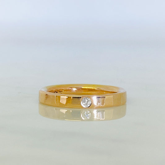 Rose Gold and Diamond Classic Wedding Ring