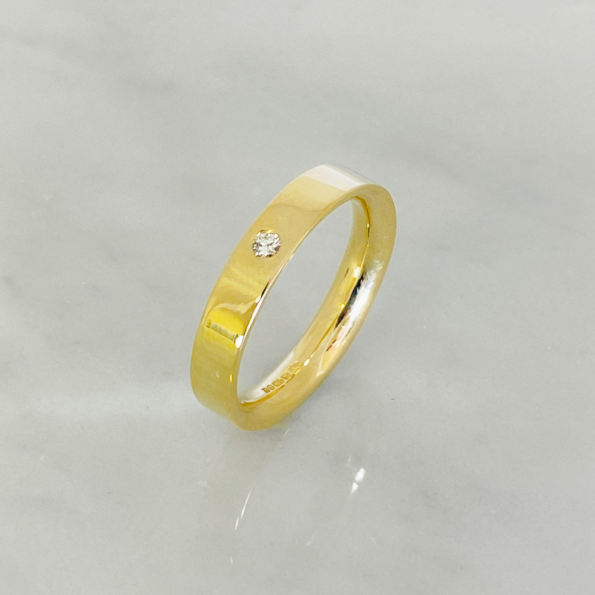 Gold and Diamond Classic Wedding Ring
