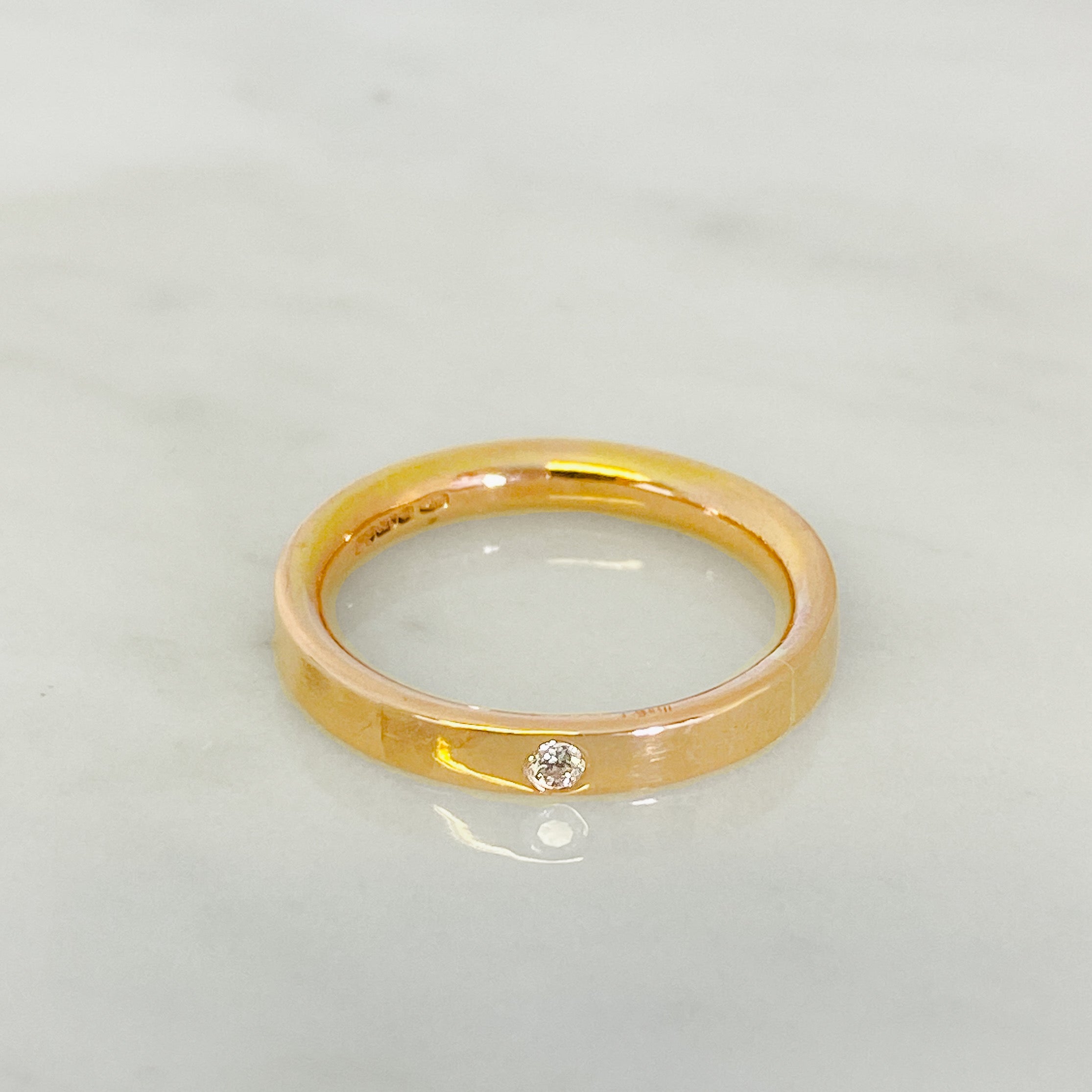 Rose Gold and Diamond Classic Wedding Ring