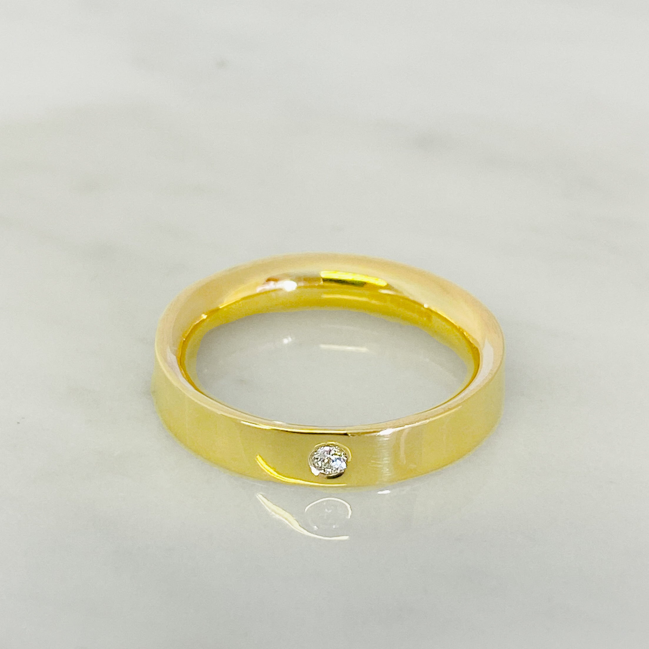 Gold and Diamond Classic Wedding Ring