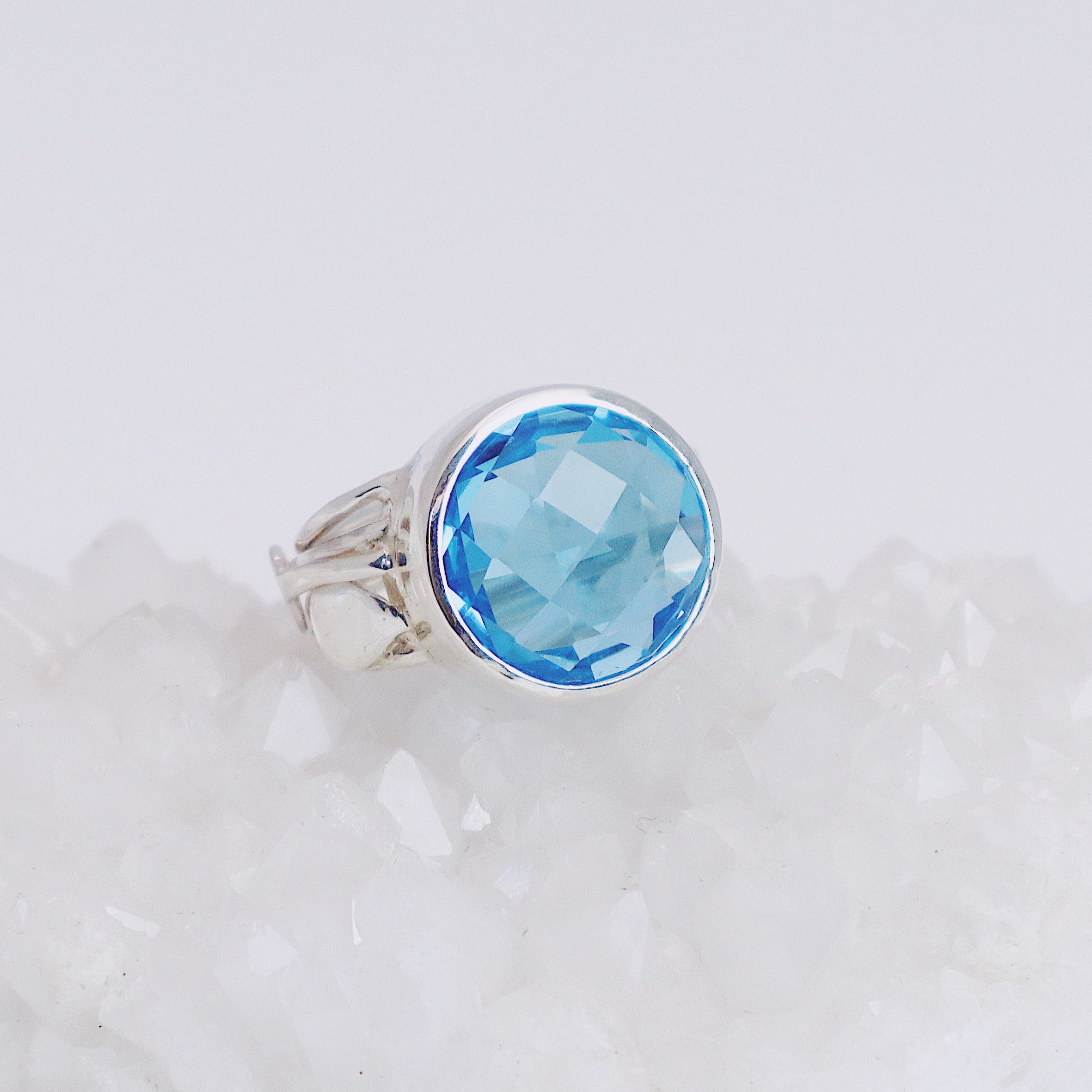Opulent Tidal Blue Topaz Ring