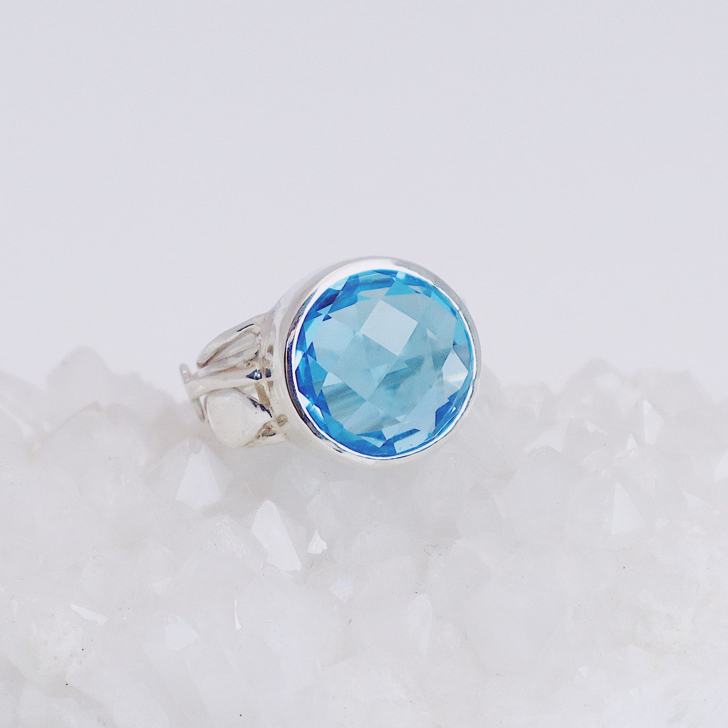 Opulent Tidal Blue Topaz Ring