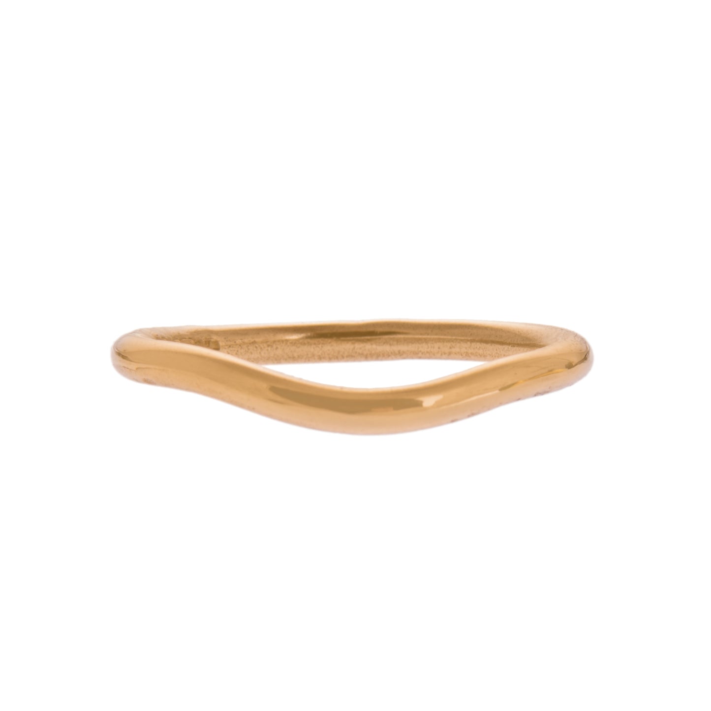 Gold Curve Wedding Band