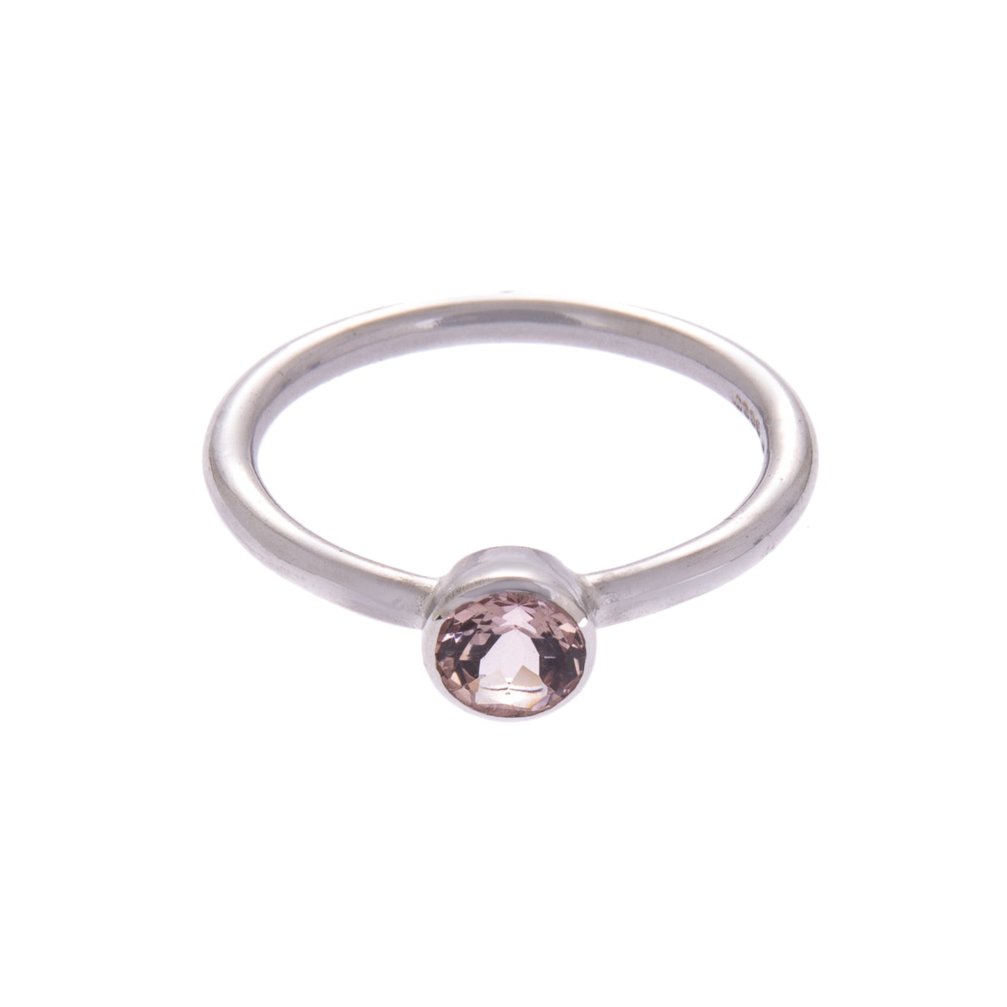 Silver with Morganite Nestle Ring