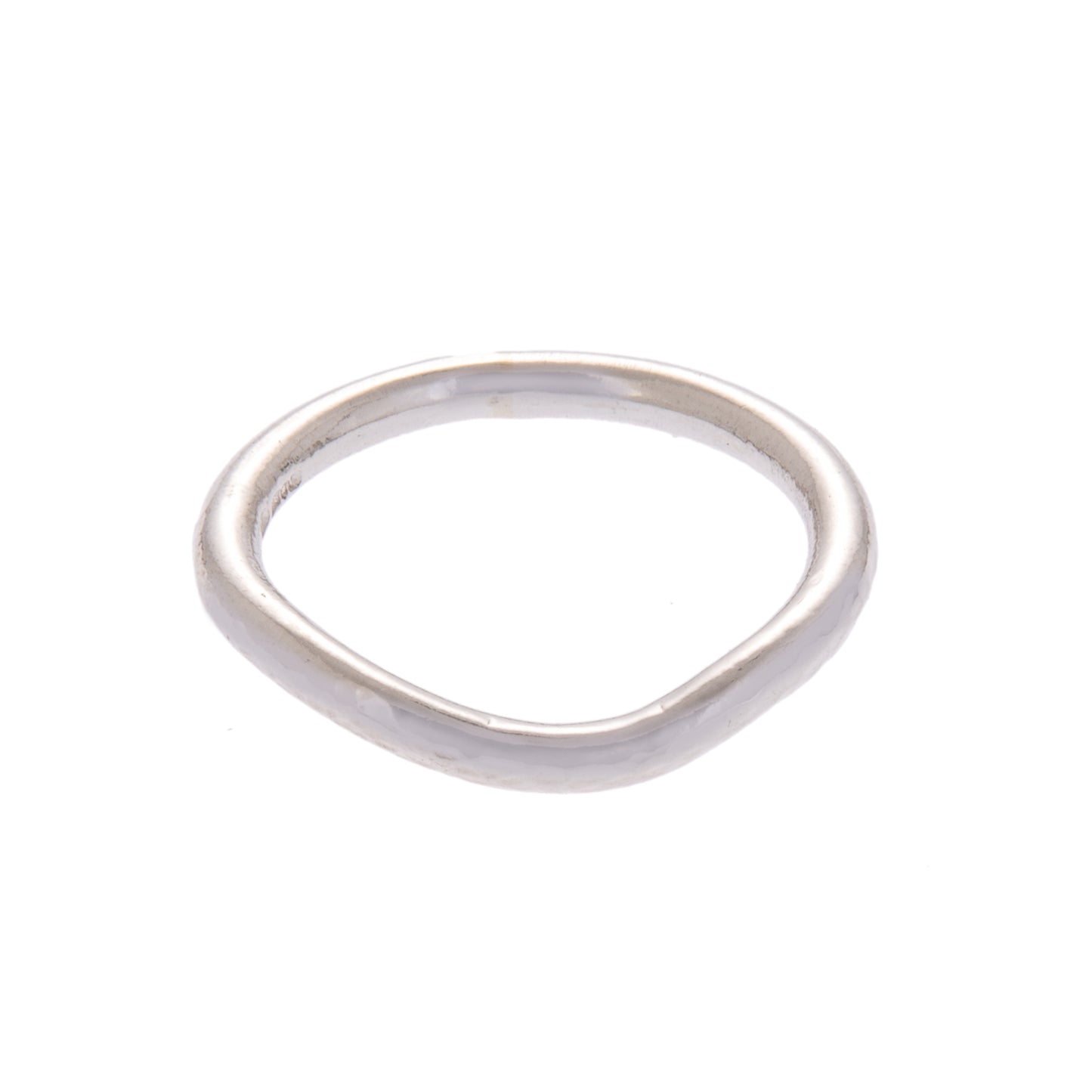 Silver Curve Wedding Band