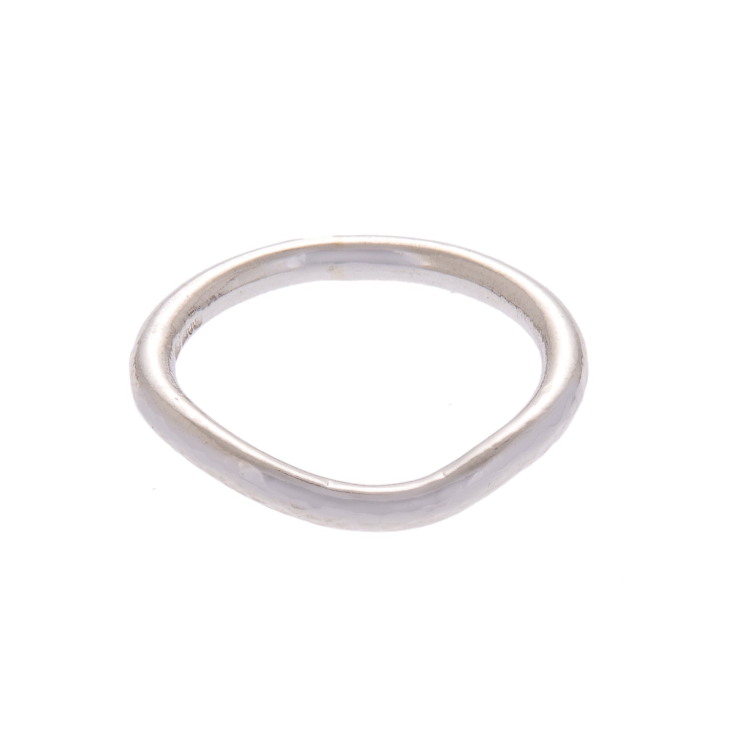 White Gold Curve Wedding Band