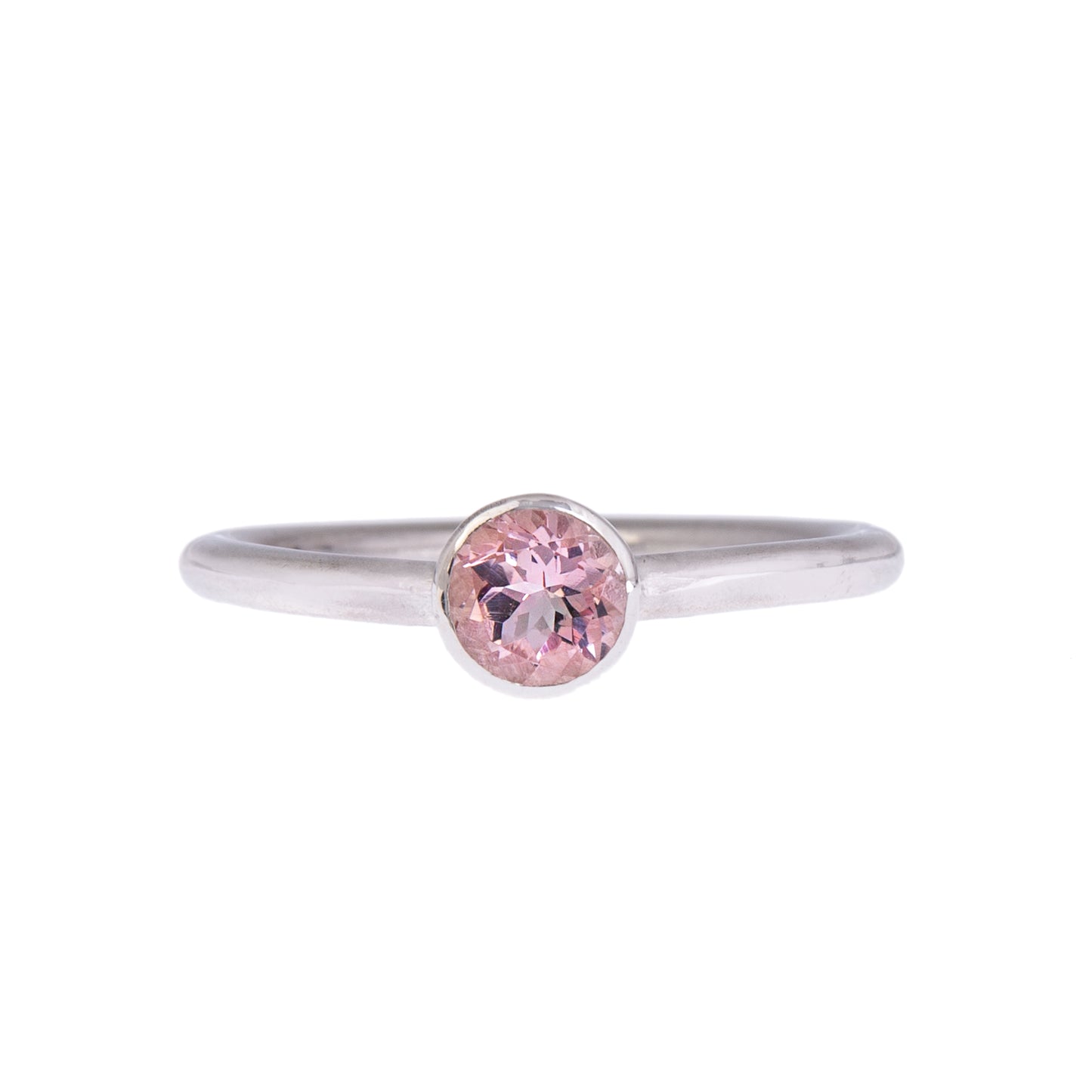 White Gold and Morganite Nestle Ring