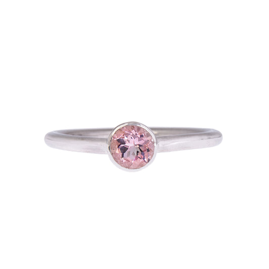 White Gold and Morganite Nestle Ring