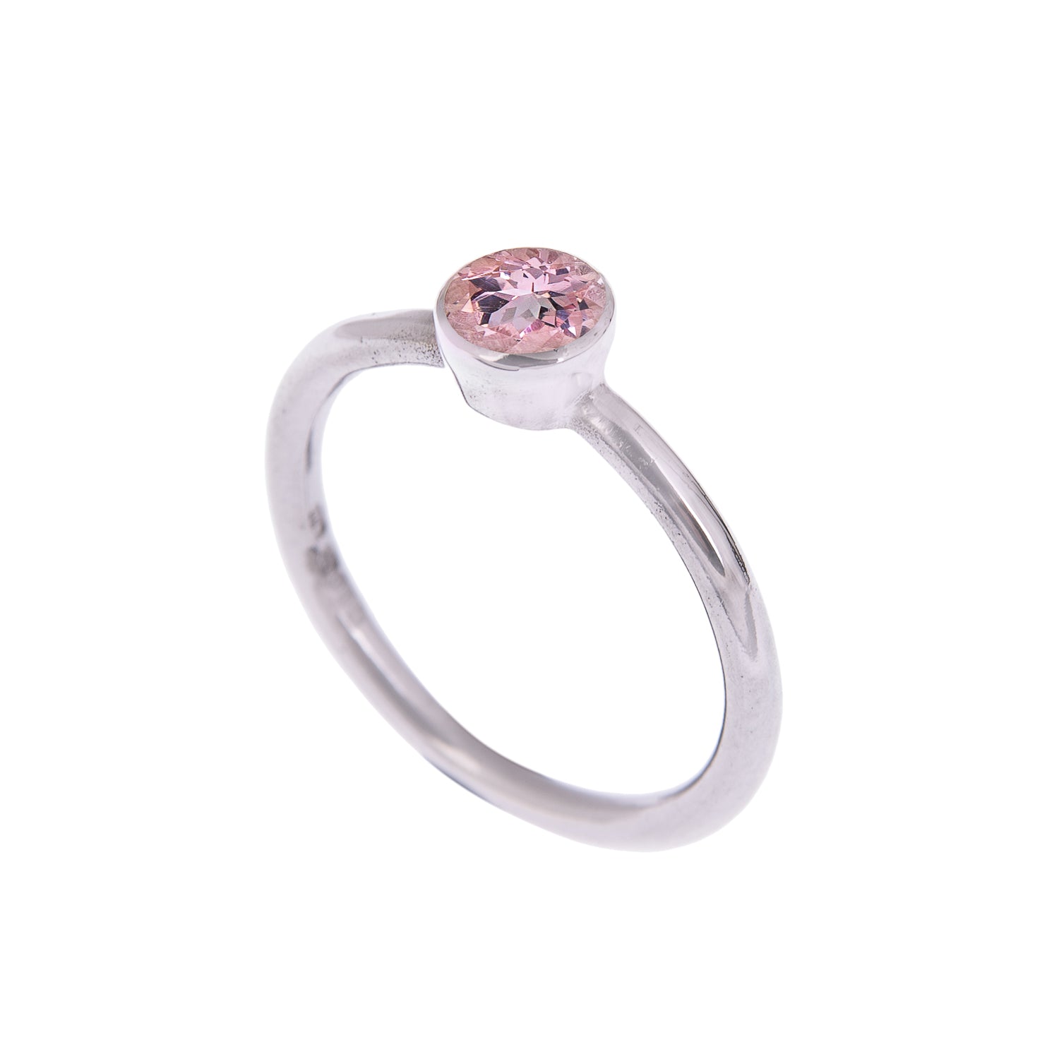 Silver with Morganite Nestle Ring