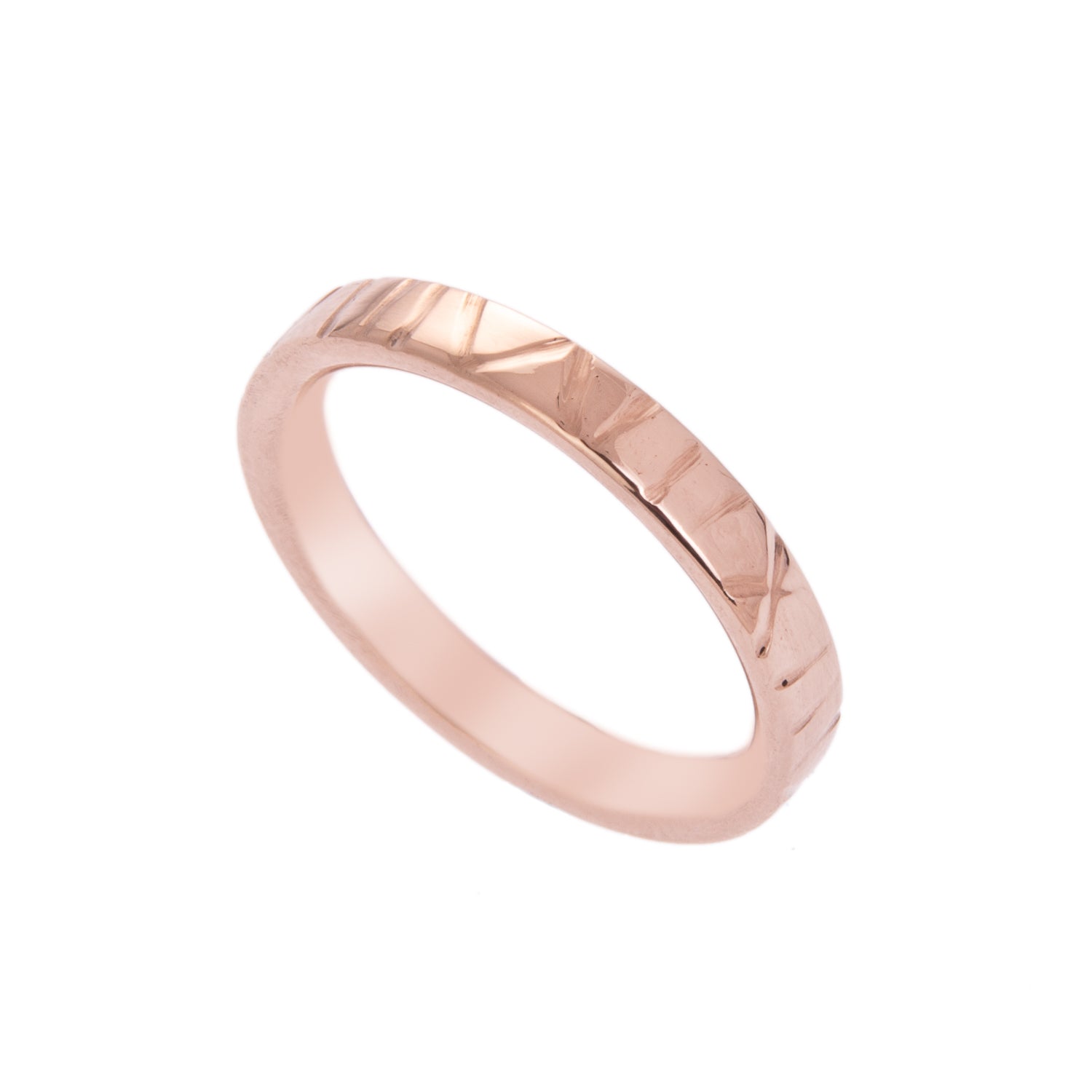 Rose Gold Hand Drawn Wedding Ring