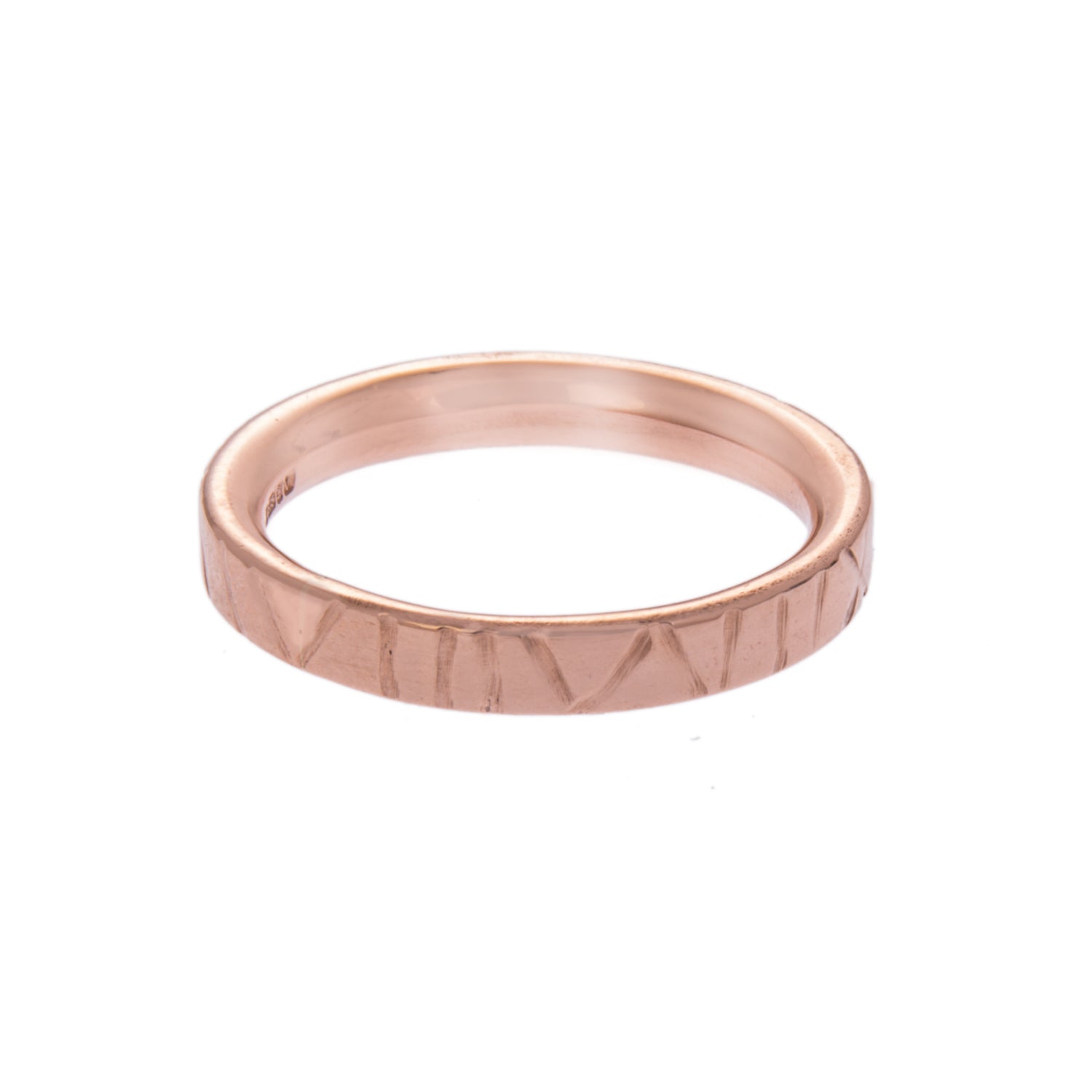 Rose Gold Hand Drawn Wedding Ring