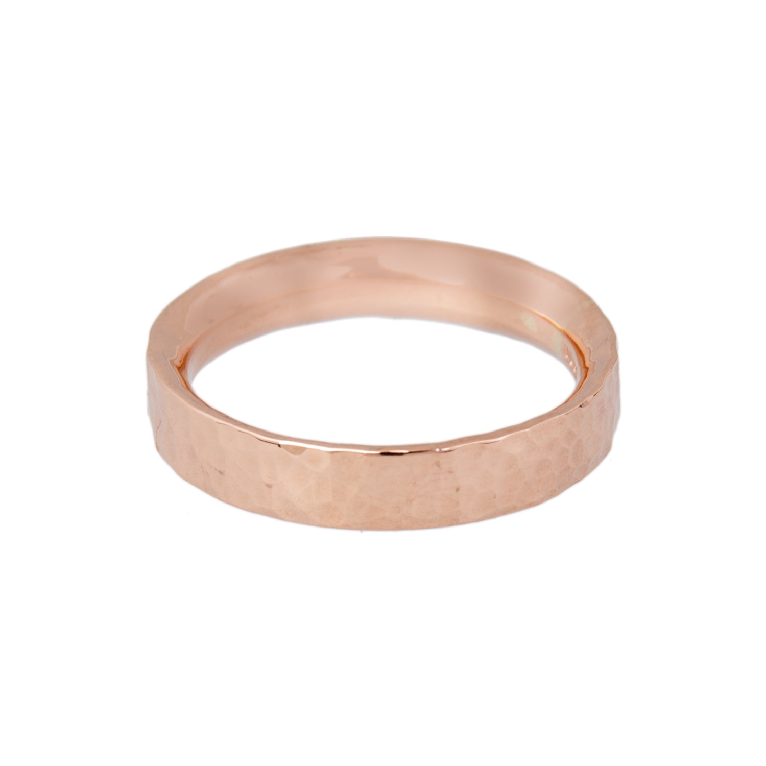 Rose Gold Dimpled Wedding Ring
