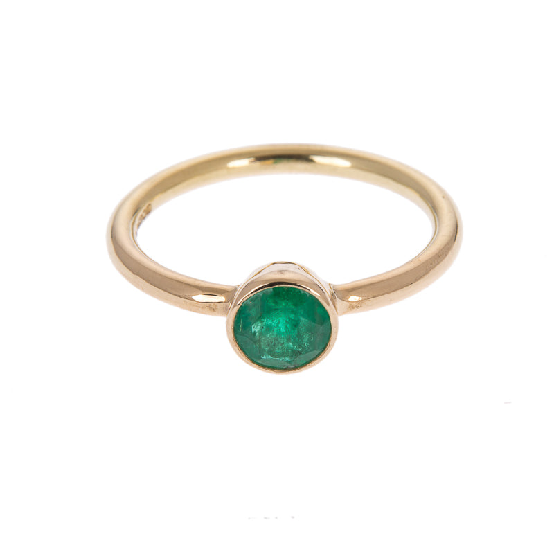 Gold with Emerald Nestle Ring