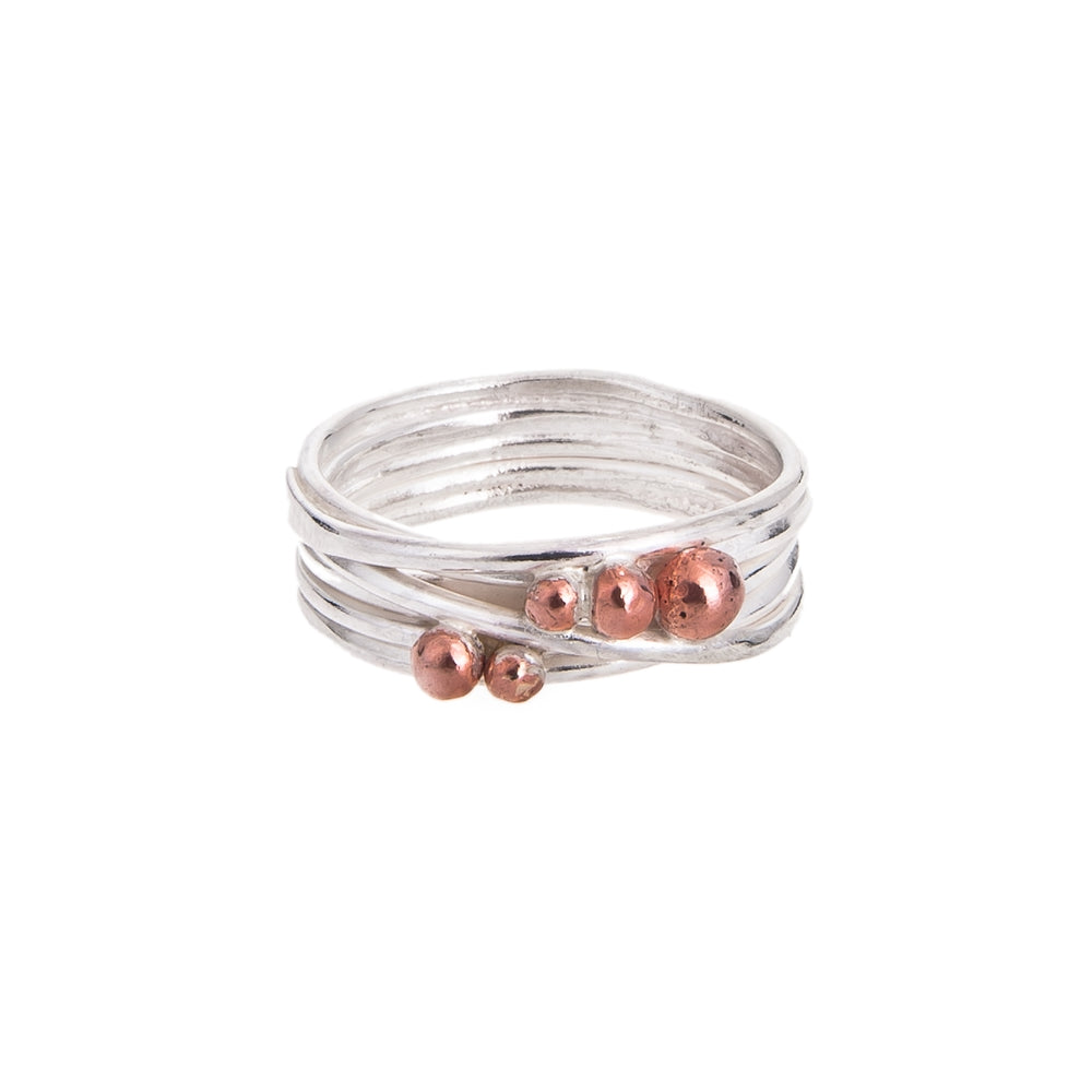 Silver Wrapped Ring with Copper