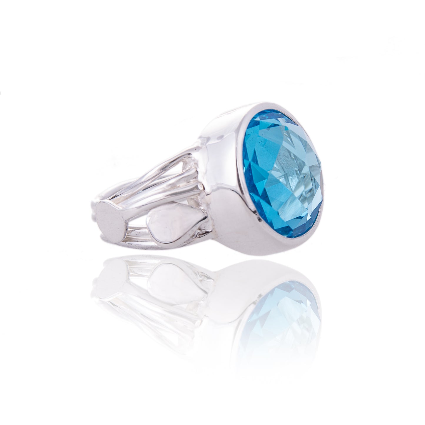 Opulent Tidal Blue Topaz Ring