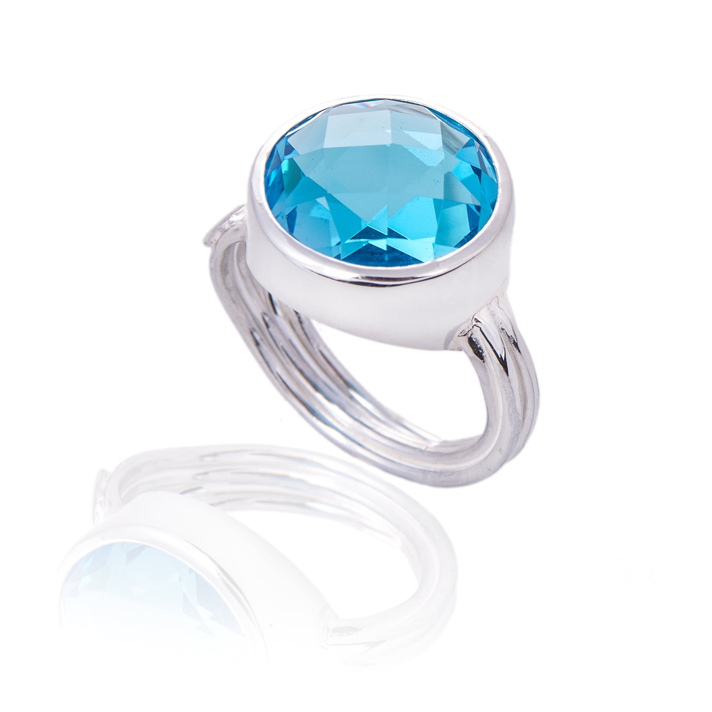 Opulent Tidal Blue Topaz Ring