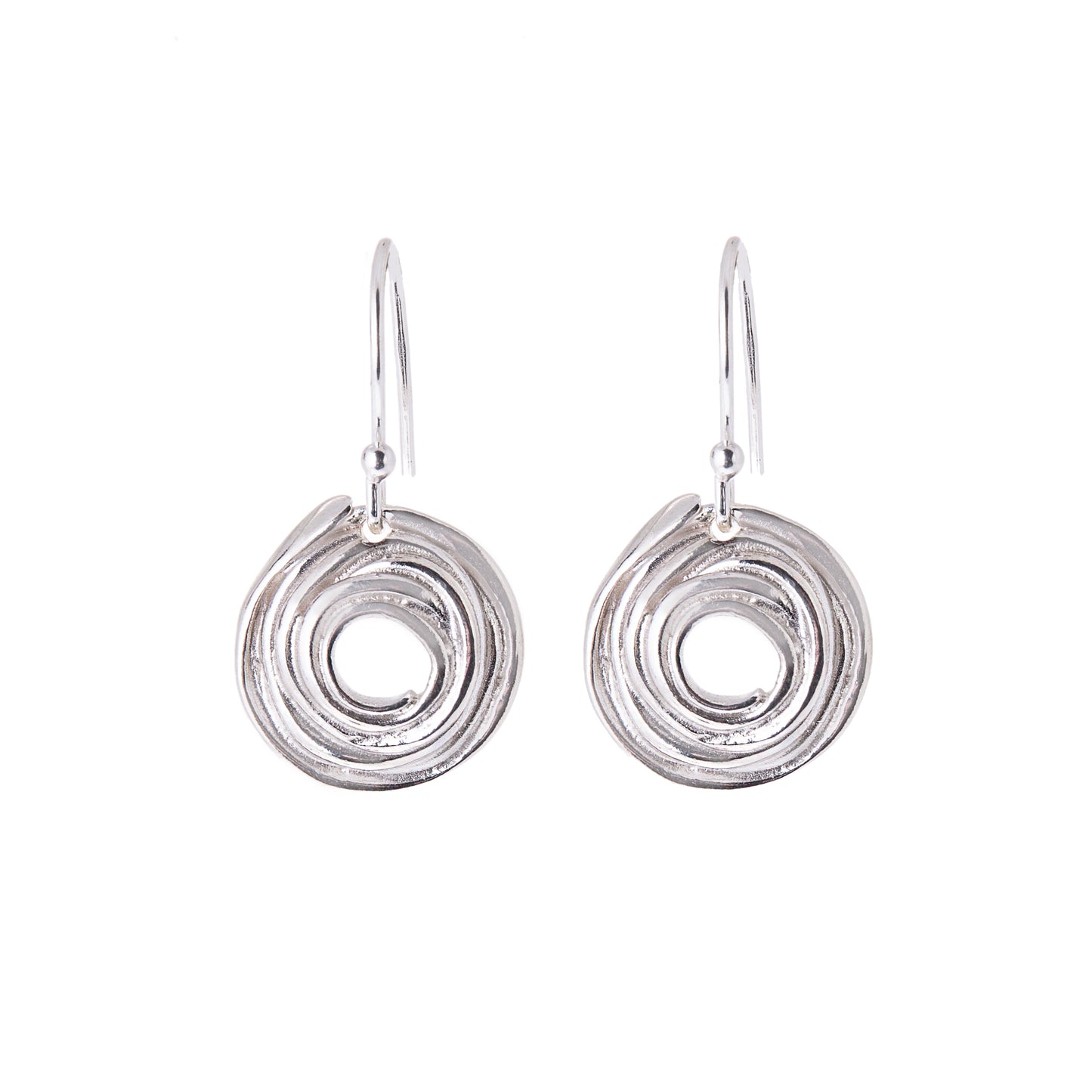 Medium Silver Wrapped Earrings