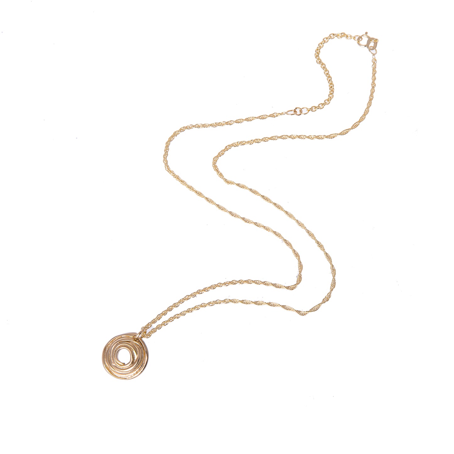 Gold Medium Wrapped Pendant