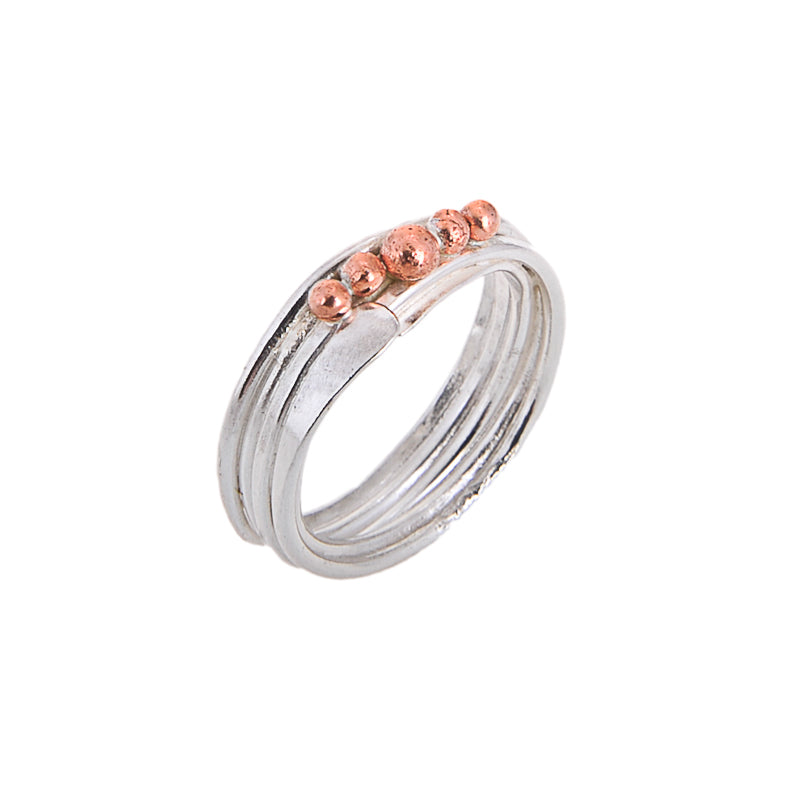 Silver Wrapped Ring with Copper