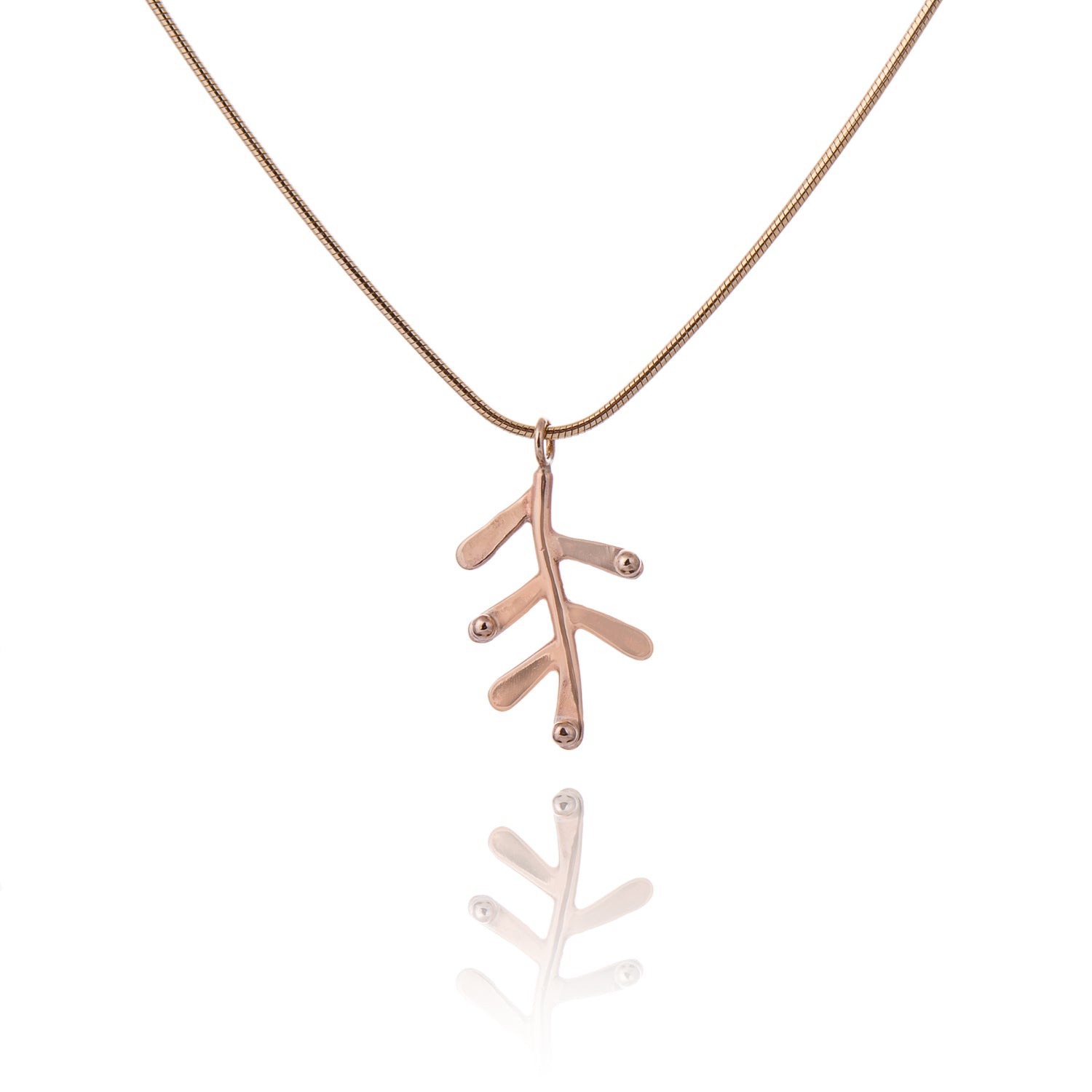 Miniature Gold Fern Pendant