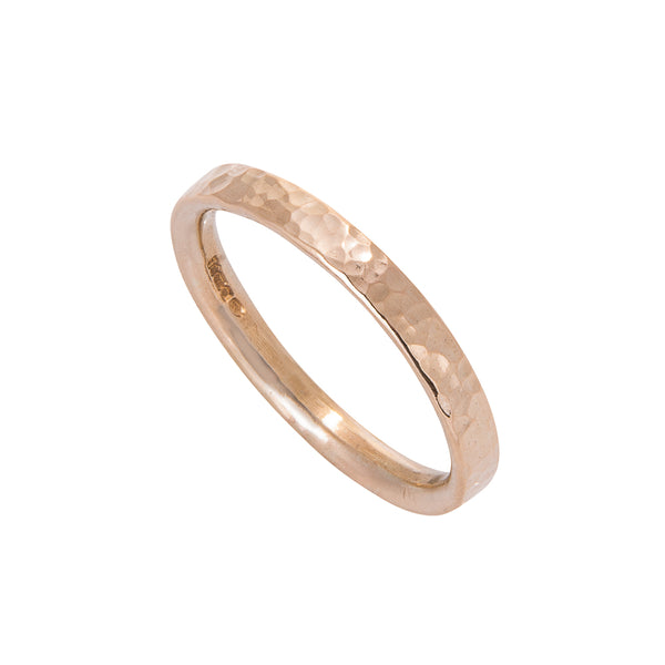 Gold Dimpled Texture Wedding Ring