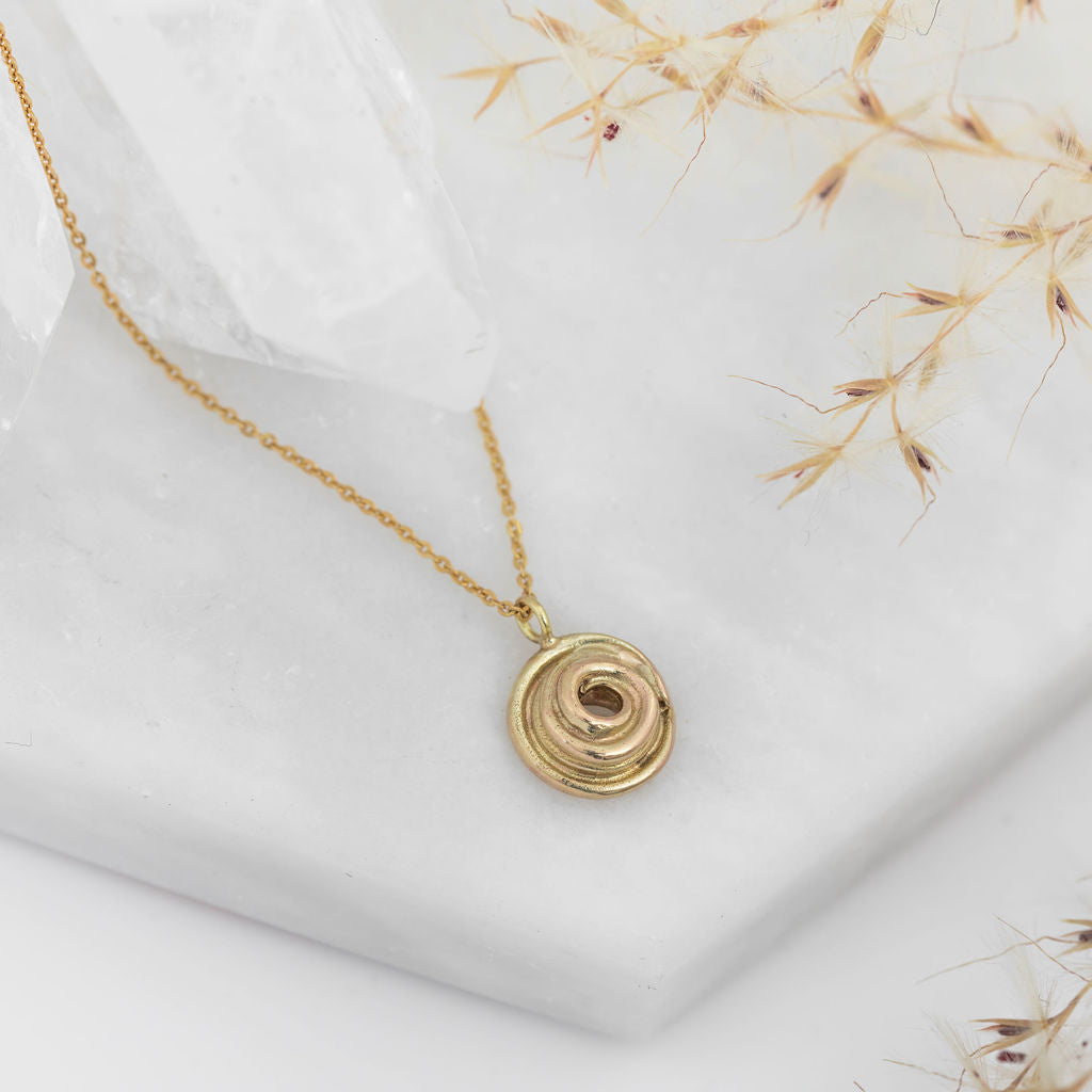 Miniature Gold Wrapped Pendant