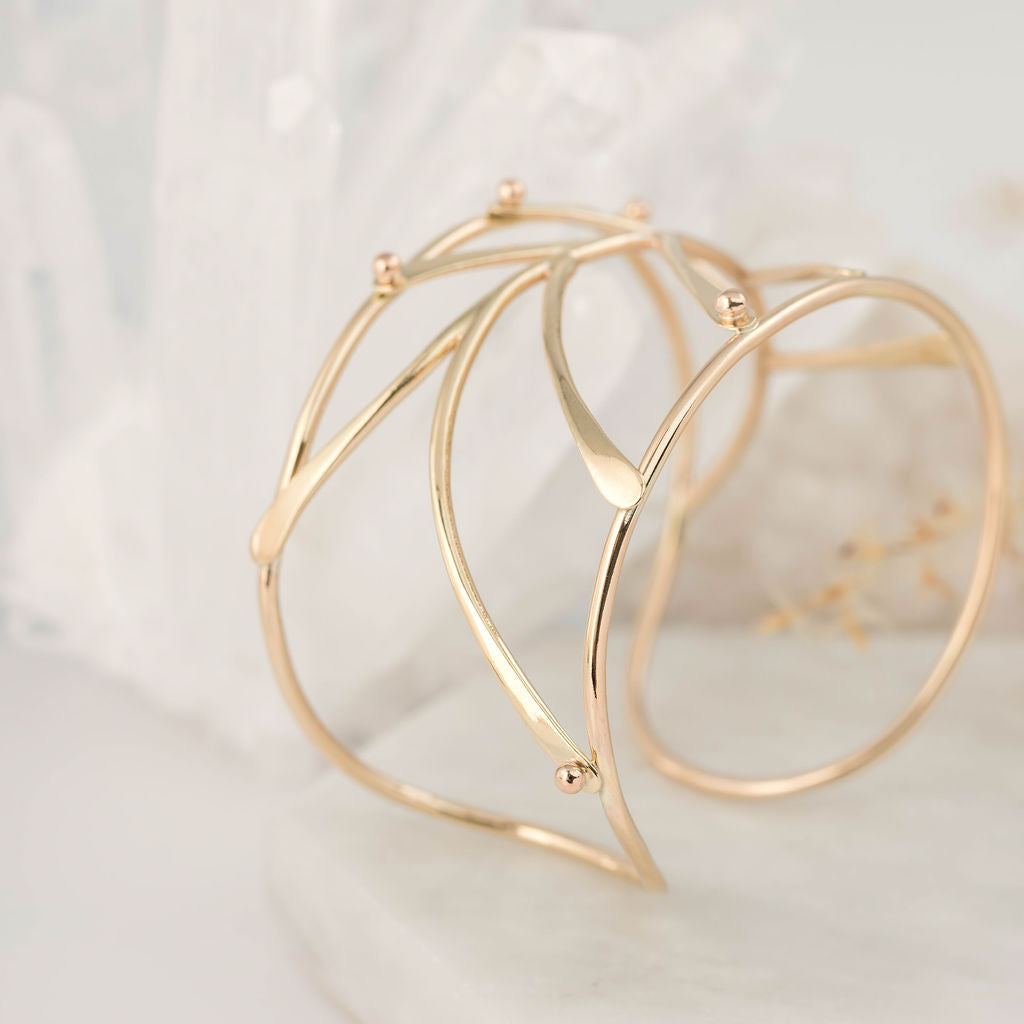 Gold Fern Cuff Bracelet