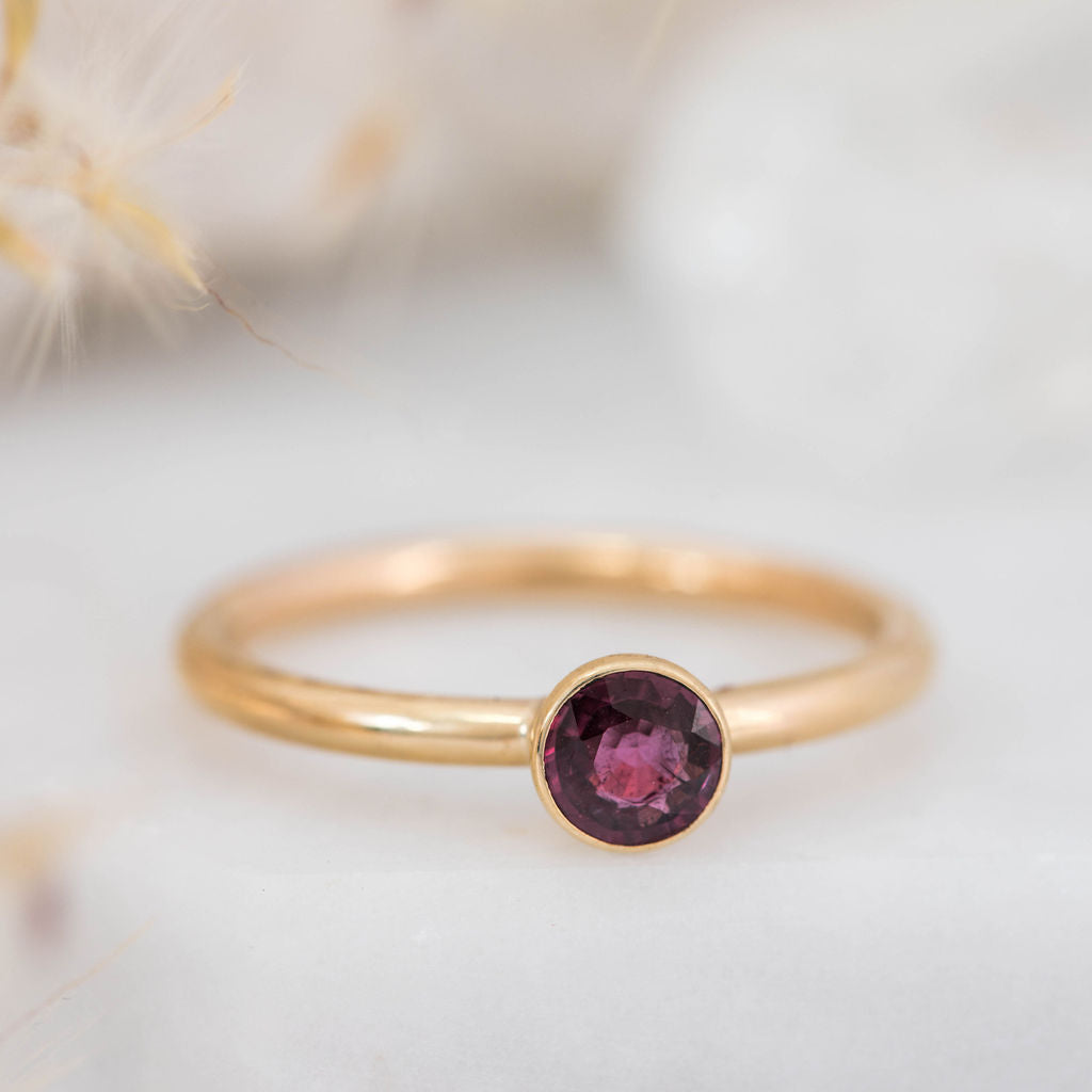 Gold with Ruby Nestle Ring