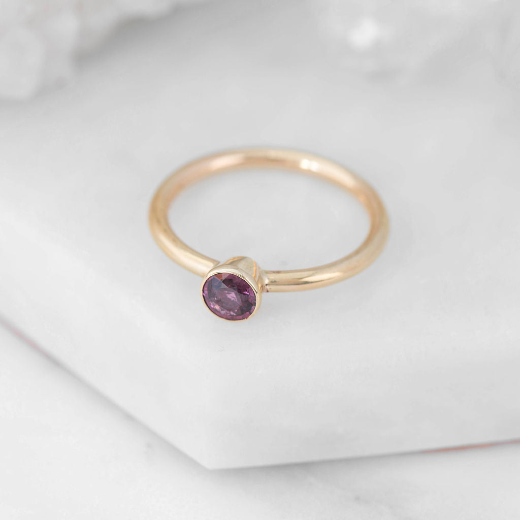 Gold with Ruby Nestle Ring