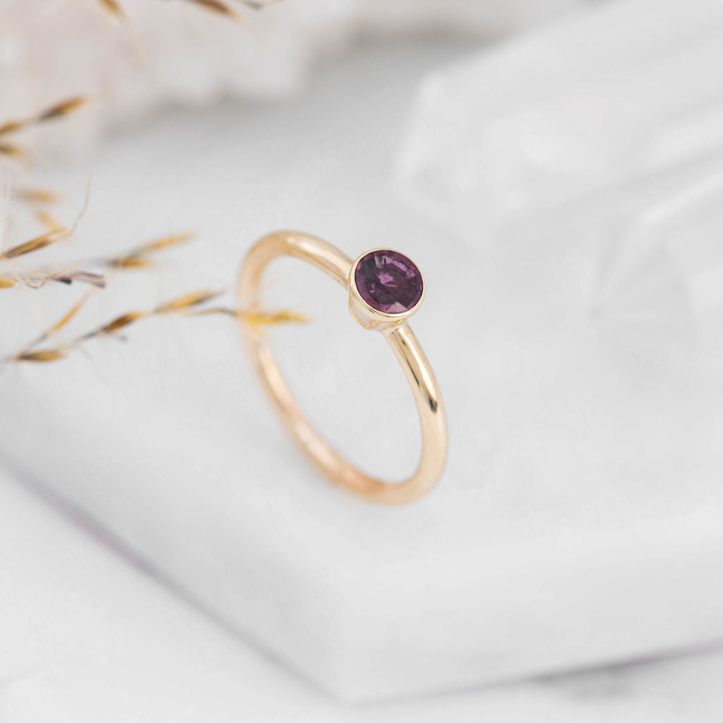 Gold with Ruby Nestle Ring