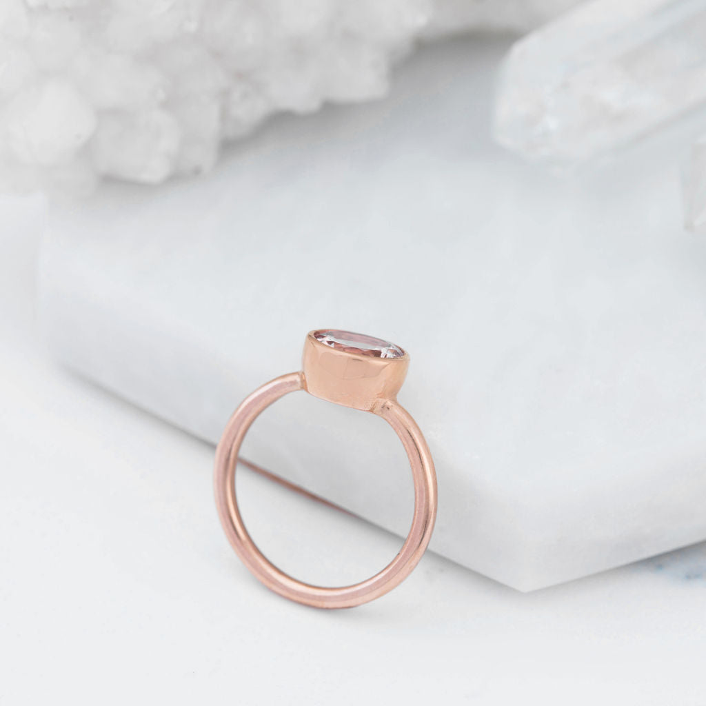 Rose Gold with Morganite Nestle Ring