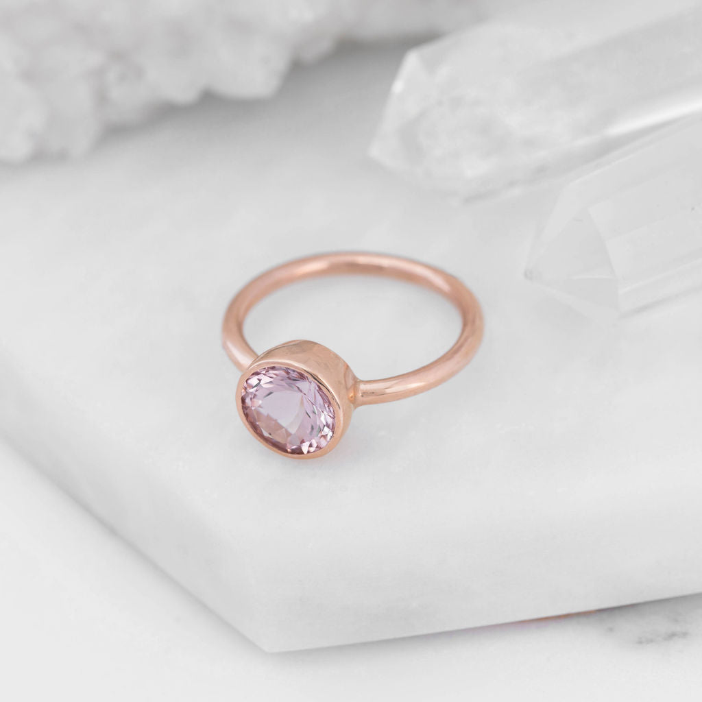 Rose Gold with Morganite Nestle Ring