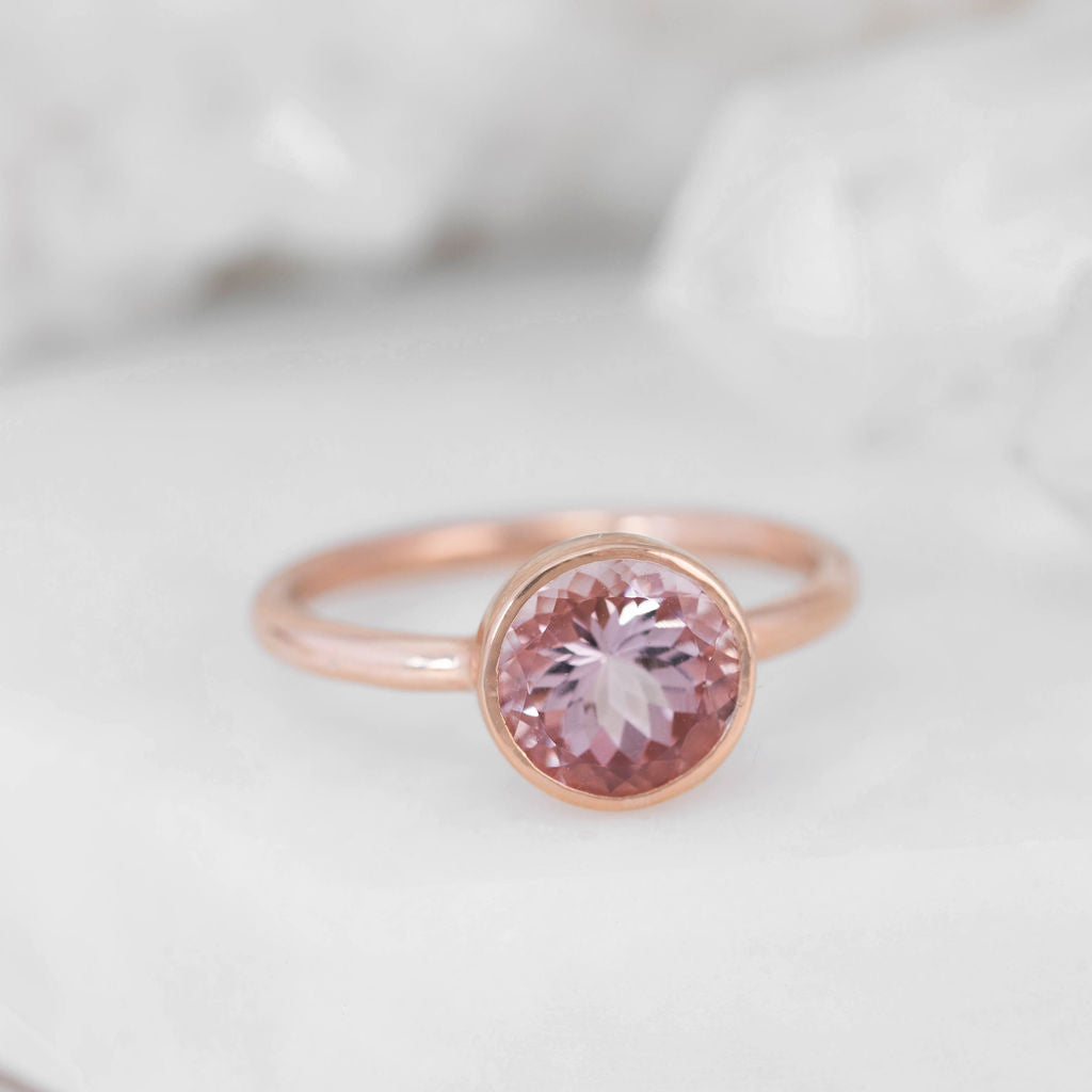 Rose Gold with Morganite Nestle Ring
