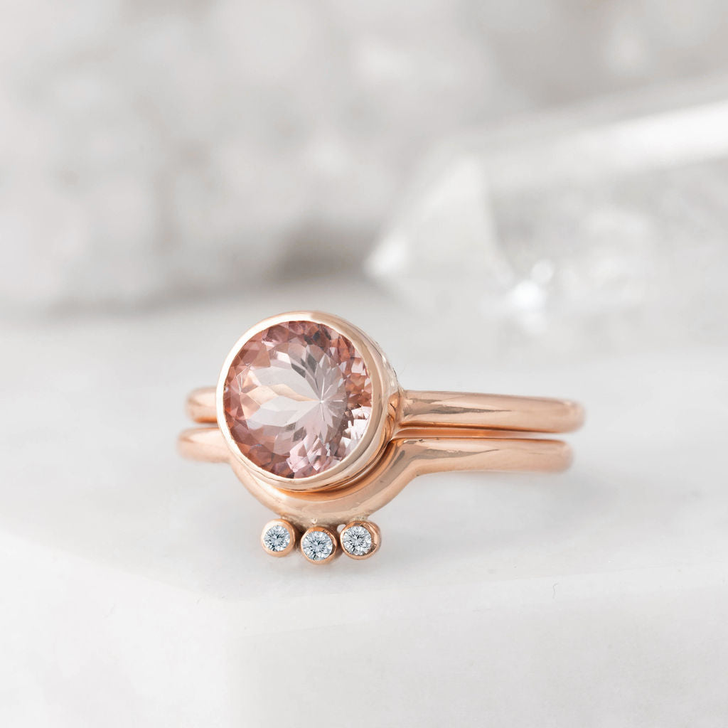 Rose Gold with Morganite Nestle Ring