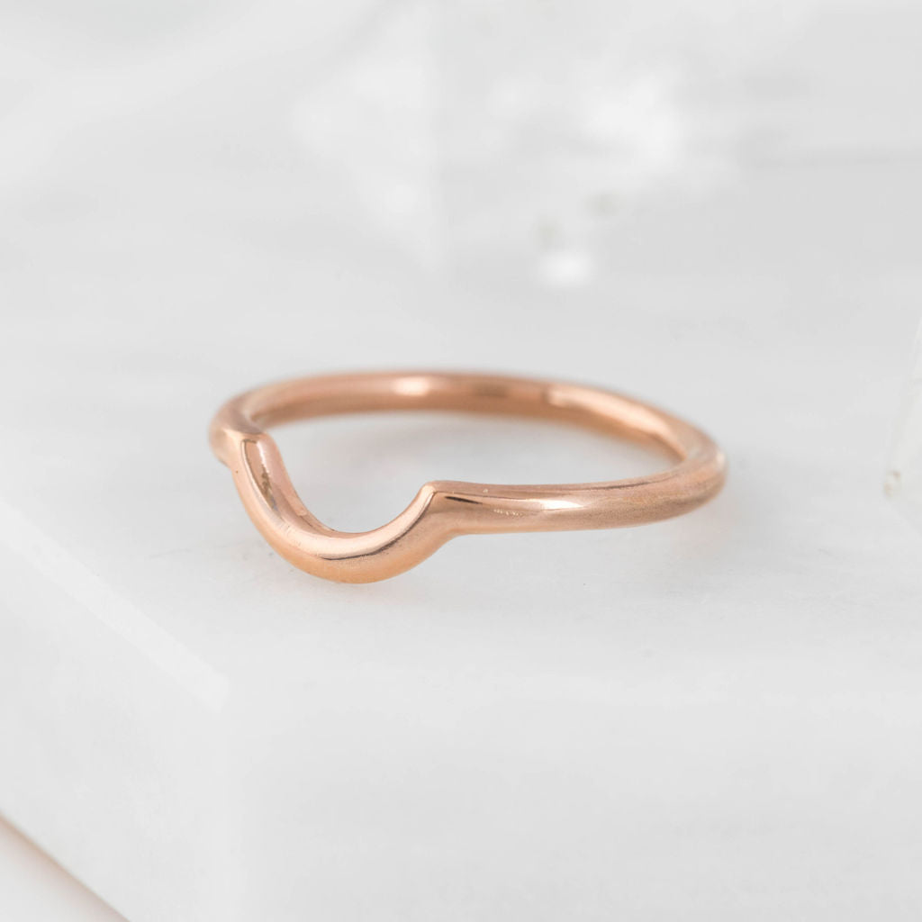 Rose Gold Nestling Wedding Ring