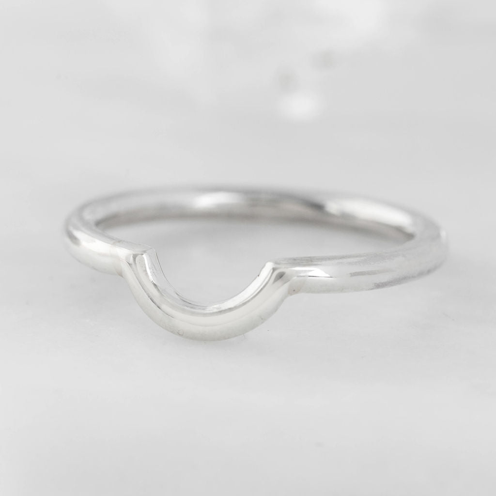 White Gold Nestling Wedding Ring