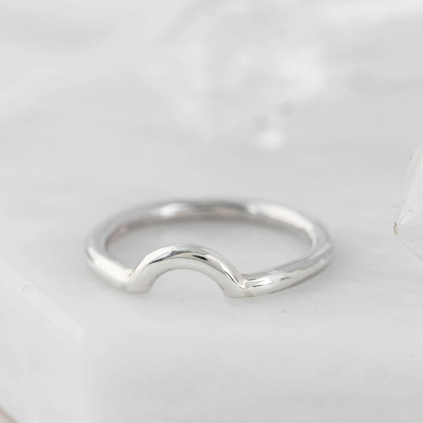 White Gold Nestling Wedding Ring